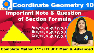 JEE questions on Section Formula, Coordinate Geometry class 11, L10, JEE Main 2021,Advanced