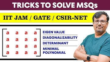 Eigen values , Determinant , Diagonalizability & Minimal Polynomial of Matrix | MSQ Series Gp sir