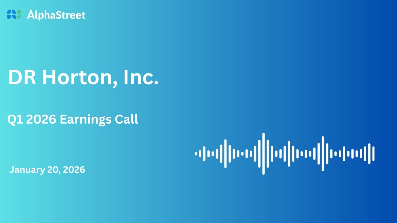 DHI Stock | DR Horton, Inc Q1 2026 Earnings Call - YouTube