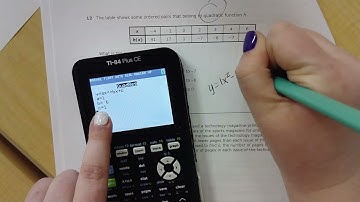 TI-84+CE: Quadratic Regression