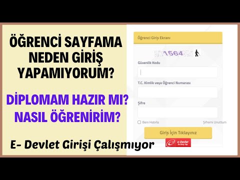 Öğrenci Sayfama Giriş Yapmıyorum! Aol Girişi Çalışmıyor! E- Devlet Girişi