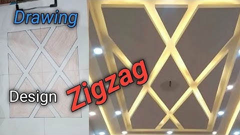 New zigzag ceiling design drawing by khushab ceiling