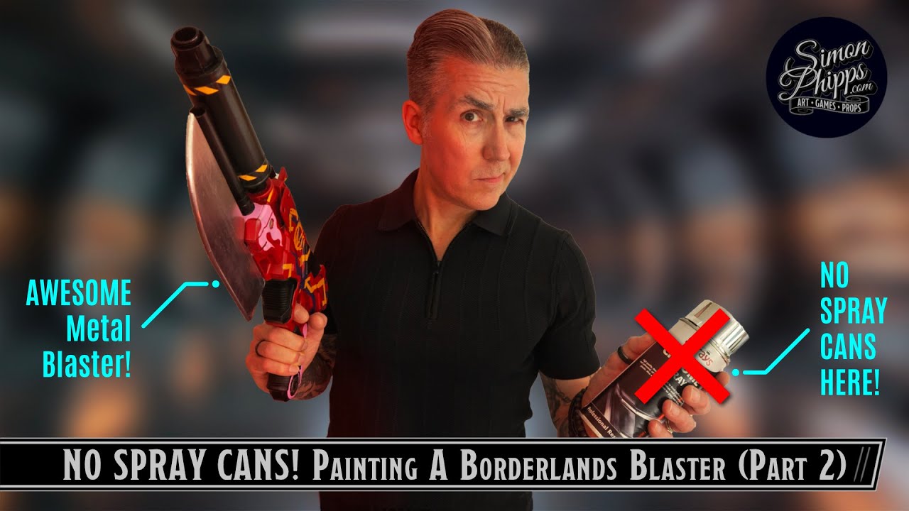 Easy Borderlands NERF Blaster: Painting & Metal Effects! (Part 2)