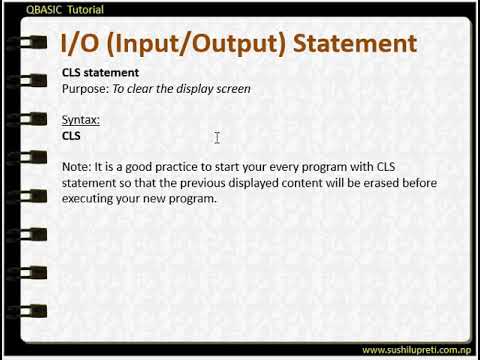 CLS statement in QBASIC