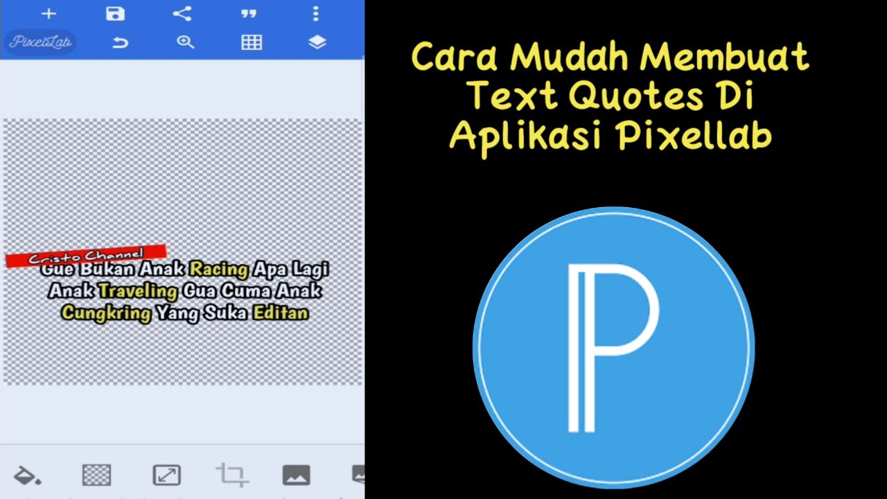 Cara membuat  Teks  Quotes di Aplikasi  Pixellab YouTube