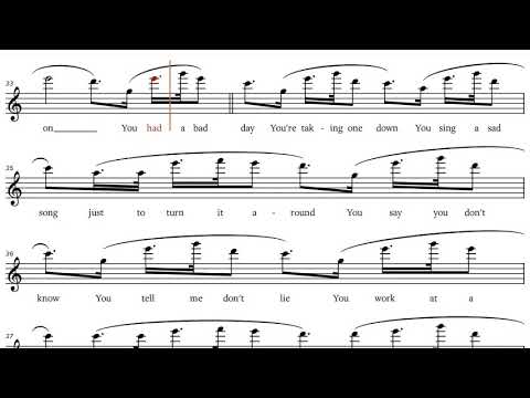 Daniel Powter BAD DAY Octaved Eb Instruments Play Along 