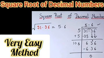 square root of decimal numbers || square root by division method #squareroot #maths 