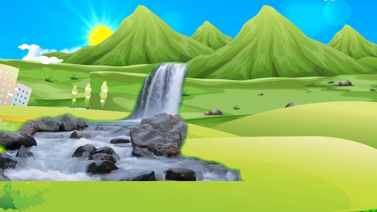 background pembelajaran latar pemandangan alam, dan aliran sungai no