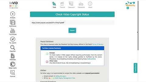 video rights feature plugin InVID WeVerify