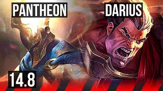 PANTHEON vs DARIUS (TOP) | 16/2/8, 67% winrate, Legendary | EUW Master | 14.8