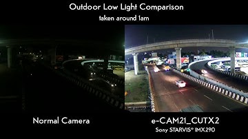 Low-light comparison of e-CAM21_CUTX2 vs Normal Camera at both Indoor and Outdoor | e-con Systems