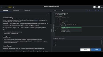 Distinct Substring | Codechef Starter 138 | Solution