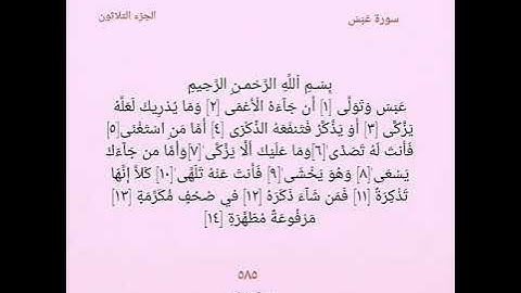 سورة عبس كاملة بصوت الشيخ سعد الغامدي .