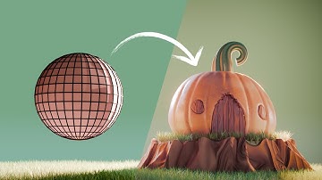 Pumpkin House in Geometry Nodes for Nodevember ( Blender 5.0 Timelapse)