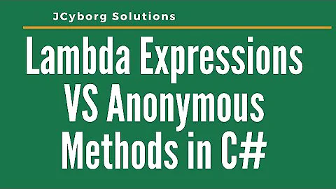 Lambda Expression VS Anonymous Method in C#