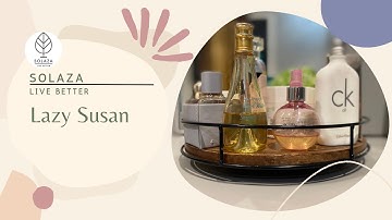 SOLAZA® Wooden Lazy Susan Kitchen Turntable for Dining Tables and Cabinet Storage