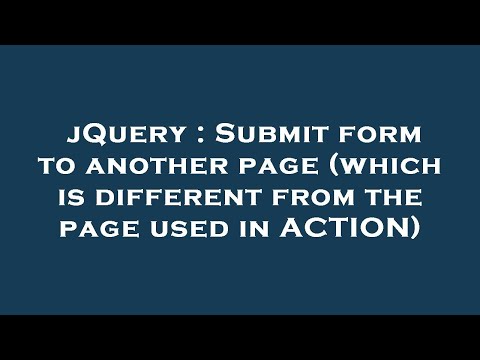 jQuery : Submit