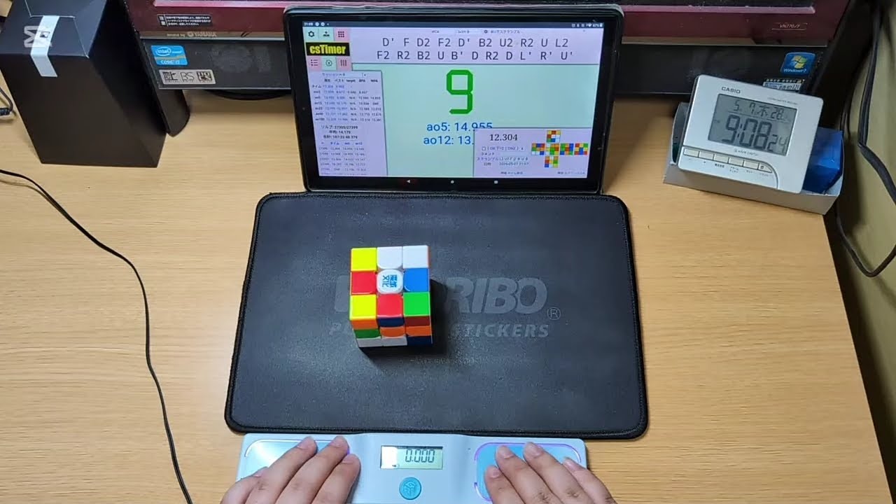 ルービックキューブ片手単発8.96秒！ - YouTube