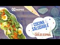 Cocina saludable para pacientes renales, con la receta de una ensalada verde con huevo cocido.