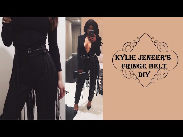 Kylie inspired fringe belt ?? Kylie Jenner Wears Fringe Belt Over All-Black Outfit | Glamour main image 2