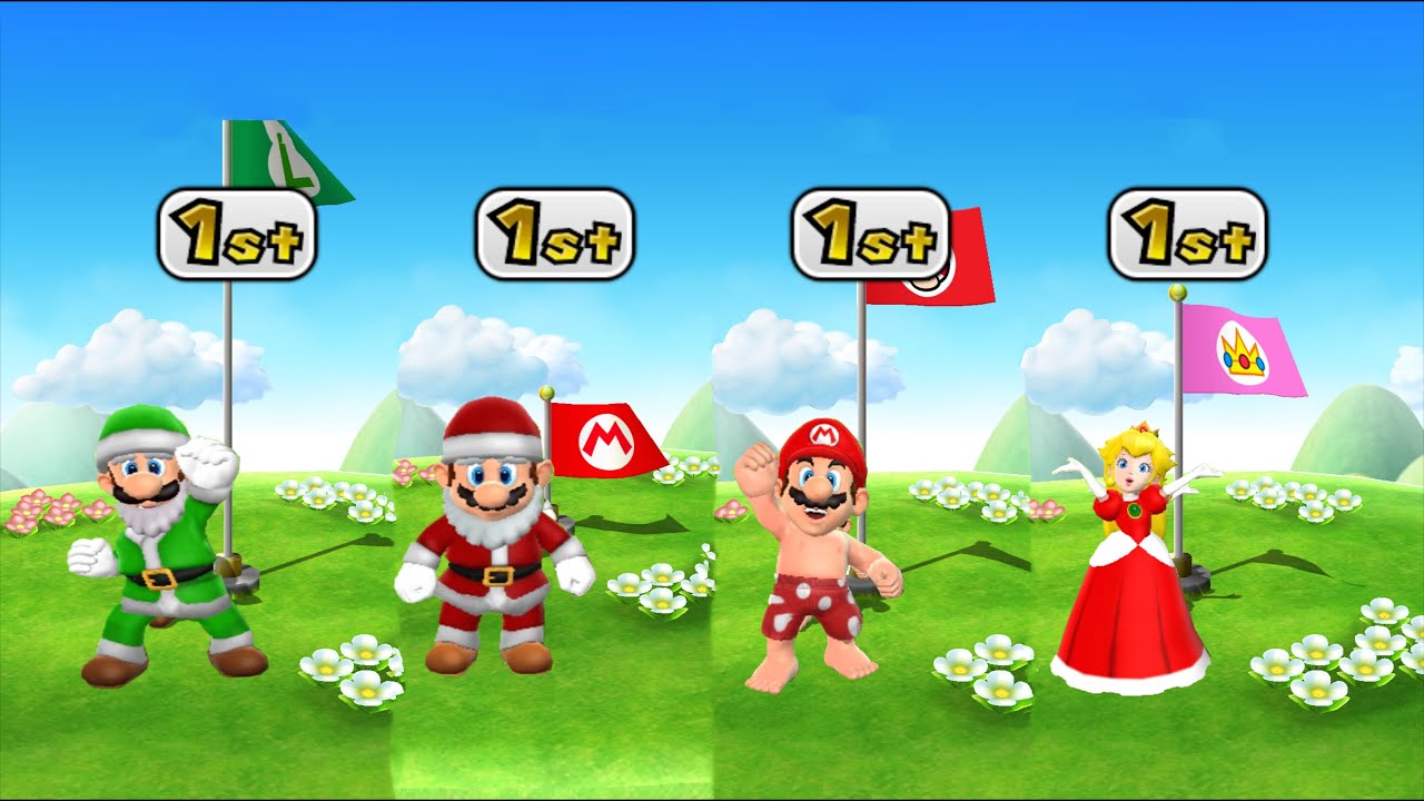 Mario Party 9 High Rollers Toad vs Luigi vs Peach vs Mario