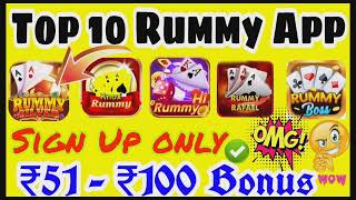 Top 10 rummy applications 50₹-100 sign up bonus || instant withdrawal || new rummy applications || screenshot 5