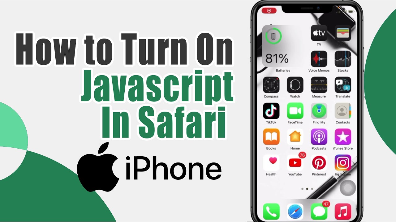 turn on javascript support safari