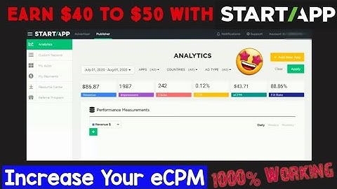 How To Earn Money With StartApp Ads || Low ecpm || Increase Your eCPM || StartApp Ads