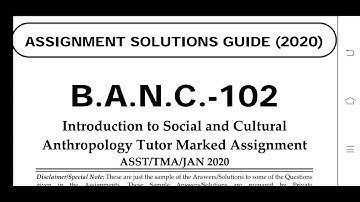 BANC 102 Ignou Solved Assignment 2020-21