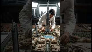 Mini Dubai 😱  Burj Khalifa in Shorts  #ModelMaking  #Architecture  #Trending