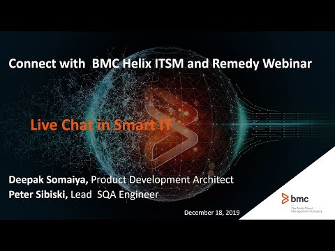 BMC Smart IT: Webinar - Live Chat in Smart IT.