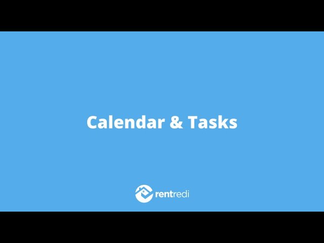 RentRedi Demo: Calendar & Tasks