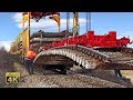 Heavy rail machinery - Lifting and removing old rail track panels [4K]