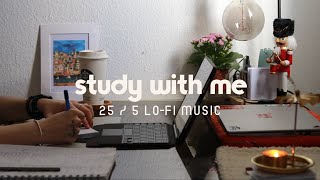 study with me with lofi music | Pomodoro 25/5 session