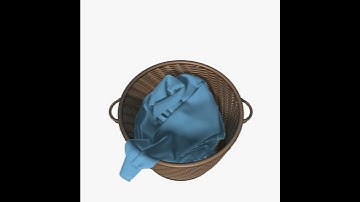 3D Model of The Wicker Basket For Linen Review