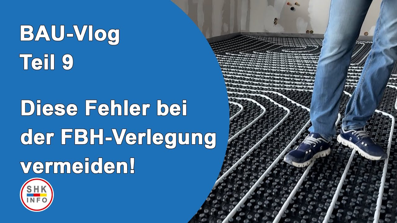 Hier wird’s warm! Verlegung der Fußbodenheizung im Neubau