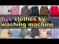 Dylon machine Dye Experiment / 6 colours over 20 clothes example