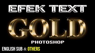Cara Membuat Efek Teks Emas / Tulisan Emas / Text Gold  Tutorial Photoshop Bahasa Indonesia screenshot 5