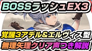 【BDBL】#75 BOSSラッシュEX３覚醒３アデル&エルヴィス型で無理やりクリア【ブレイブリーデフォルトブリリアントライツ】
