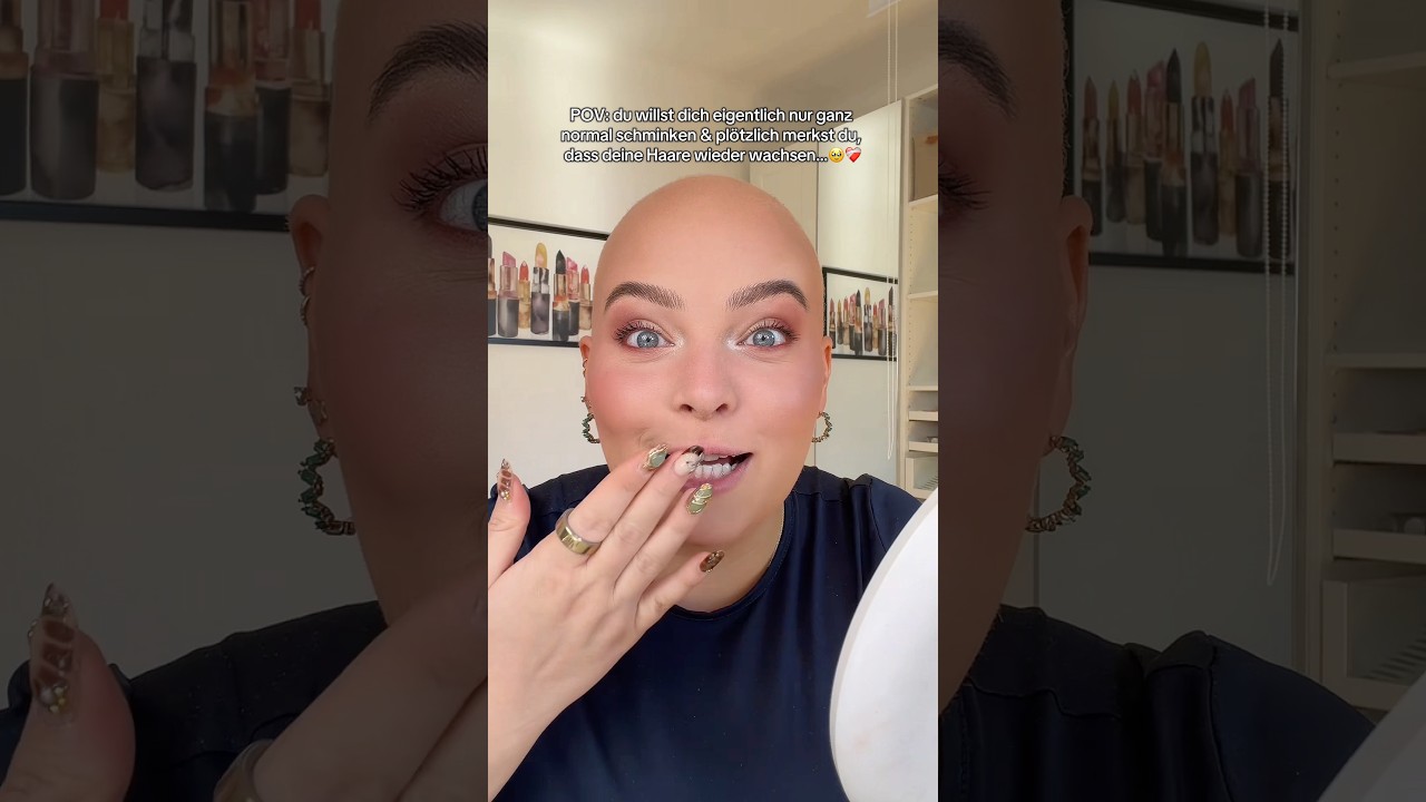 Das passiert nicht wirklich oder?!??🥹stellt euch vor, meine Haare wachsen wieder❤️‍🩹#alopecia