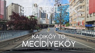 Istanbul 4K Drive from Kadıköy to Mecidiyeköy Şişli Downtown Virtual Drive and Sightseeing Tour