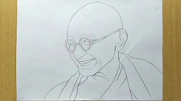 How to draw Mahatma Gandhi sketch part 1 | 2 अक्टूबर गांधी जयंती स्पेशल।