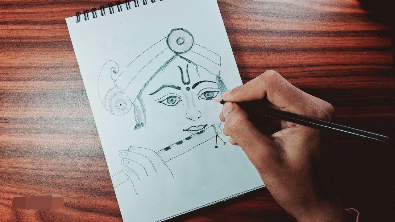 Janmashtami drawing: Krishna, matki, mor pankh and bansuri drawing ideas |  Viral News - News9live