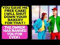 You Gave Me a Free Cake I Will Shut Down Your Bakery for That! Owner Banned You r/IDontWorkHereLady