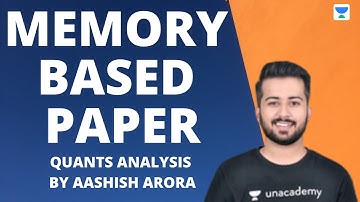 SBI CLERK 2020 | Memory Based Paper | Quants | Aashish Arora