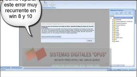 CORRECCION ERROR SQL NO ENCUENTRA SERVIDOR DE DATOS  "OPUSDB"
