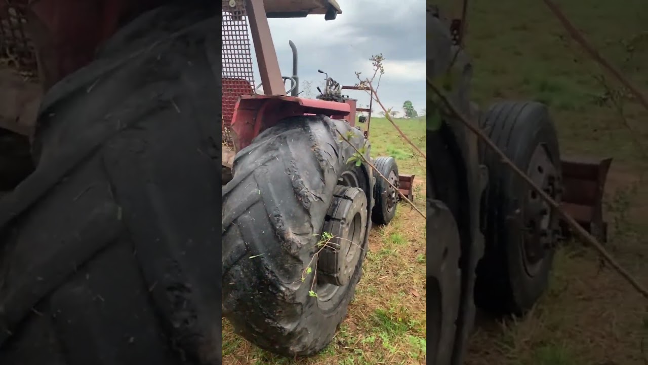 @TratorMF95x Roçadeira Tatu de arrasto modificada para tomada de força