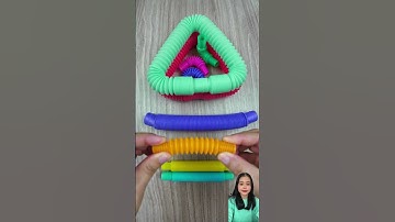 Change Color relaxing Pop tube satisfy #asmr #satisfyingvideo #relaxing #creative #diy #colors