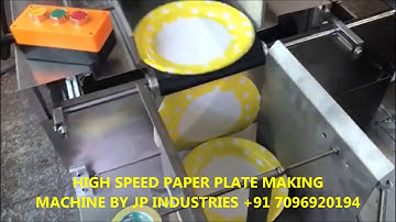 High speed paper plate machine testing video in factory by JP INDUSTRIES INDIA.