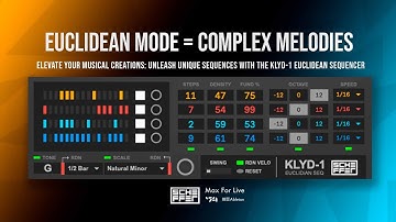 KLYD-1 Euclidean Sequencer - Max for Live Device